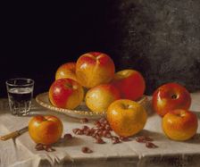 Still Life, Apples and Chestnuts, 1859. Creator: John F. Francis