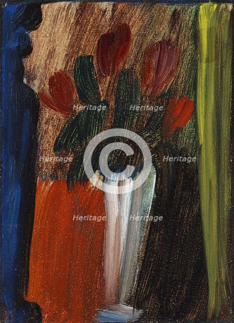 Still Life (Flowers In White Vase), 1936. Creator: Javlensky, Alexei, von (1864-1941).