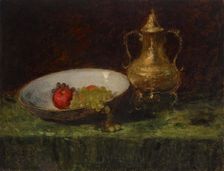 Still Life (Fruit and Copper Pot), date unknown, c1870-1900. Creator: William Merritt Chase