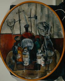 Still Life. Glass Vessels, 1919. Creator: Osmiorkin, Alexander Alexandrovich (1892-1953)