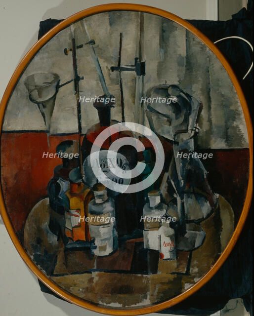 Still Life. Glass Vessels, 1919. Creator: Osmiorkin, Alexander Alexandrovich (1892-1953).