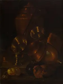 Still Life (Hen with Brass and Copper Vessels), 2nd half of 17th century. Creator: Martin Dichtl