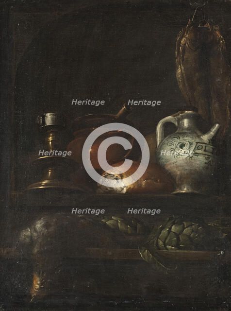 Still Life in a Kitchen, c17th century. Creator: Unknown.