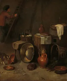 Still life in a stable, 1639-1649. Creator: Hendrik Potuyl