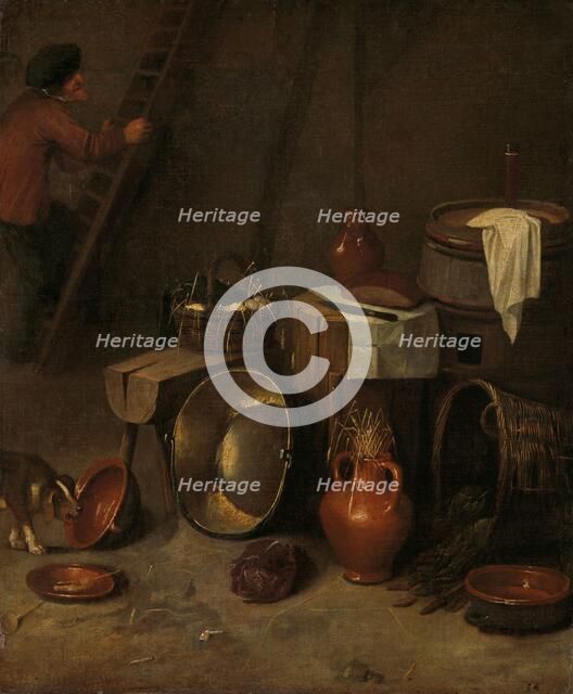 Still life in a stable, 1639-1649. Creator: Hendrik Potuyl.
