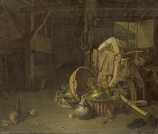 Still Life in a Stable, 1824. Creator: Franciscus Cornelis Knoll