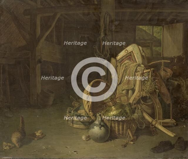 Still Life in a Stable, 1824. Creator: Franciscus Cornelis Knoll.