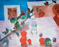 Still Life in Pink 1918. Artist: Kuz'ma Petrov-Vodkin