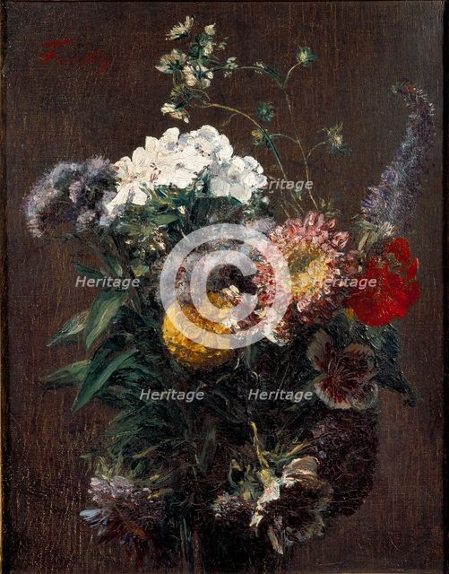 Still Life: mixed Flowers, c1850-1900. Artist: Henri Fantin-Latour.