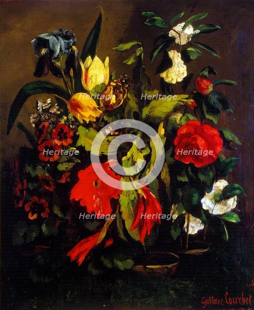 'Still Life of Flowers', 1863.  Artist: Gustave Courbet