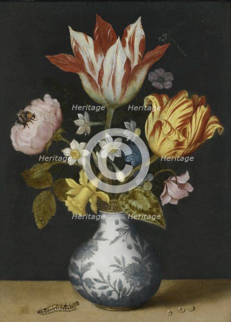Still Life of Flowers in a Wan-Li Vase. Artist: Bosschaert, Ambrosius, the Elder (1573-1621)