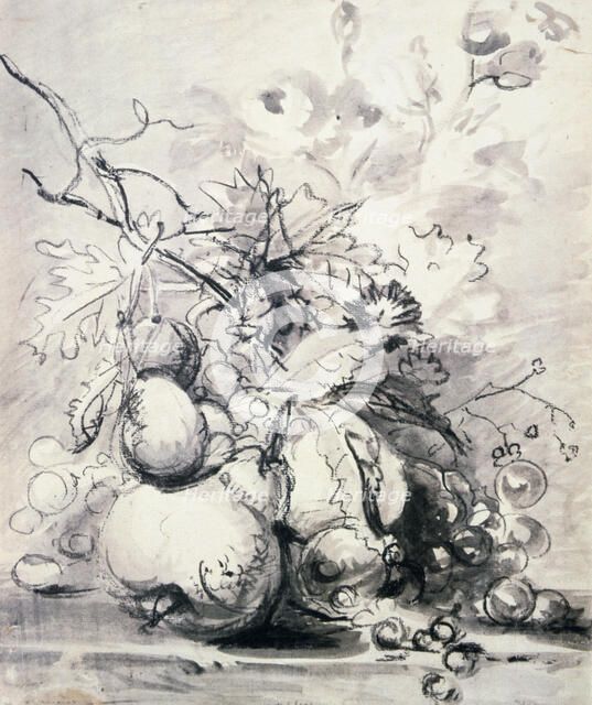 'Still Life of Fruit', (1700 - 1749?).  Artist: Jan van Huysum