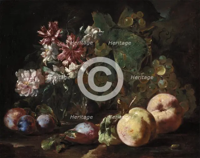 Still Life of Fruit and Flowers, between 1670 and 1680. Creator: Abraham Brueghel.