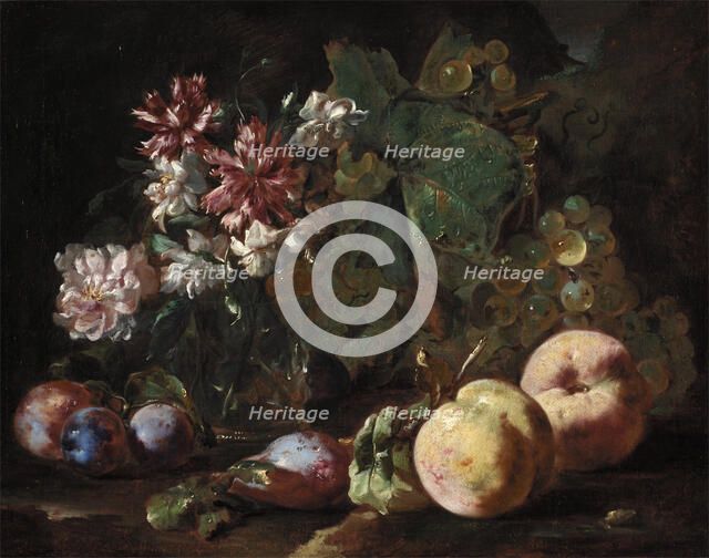 Still Life of Fruit and Flowers, between 1670 and 1680. Creator: Abraham Brueghel.