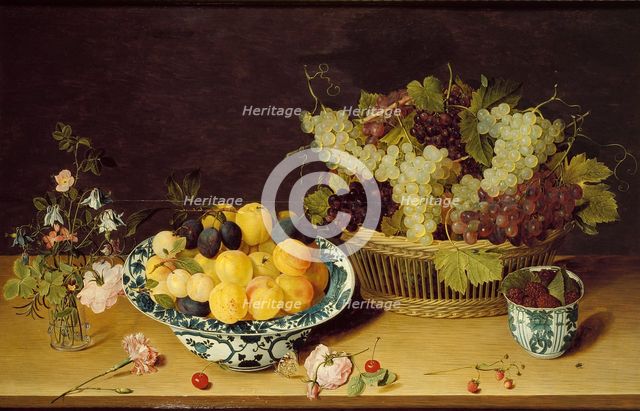 Still life of Fruit and Flowers, c1620-1640. Artist: Isaak Soreau.
