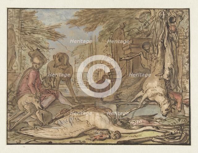 Still life of game, 1650-1719. Creator: Jan Weenix.