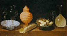 Still-Life of Glass, Pottery, and Sweets, 1622. Creator: Juan van der Hamen y León