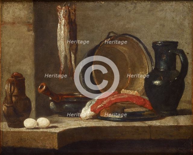 Still Life of Kitchen Utensils, c1733-1734. Artist: Jean-Simeon Chardin.