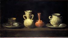Still life of pots and pans oil Painting by Zurbarán