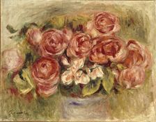 Still Life of Roses in a Vase, 1880s and 1890s. Artist: Pierre-Auguste Renoir