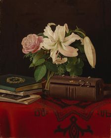 Still Life on a Lady's Worktable, 1868. Creator: Ferdinand von Wright