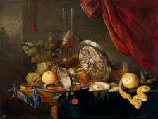 Still Life on a Wooden Table (Mesa), 1650. Creator: Jan Davidsz de Heem