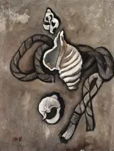 Still Life: Rope and Shells, 1936. Creator: Marsden Hartley