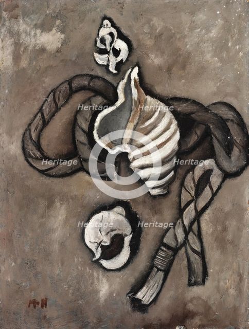 Still Life: Rope and Shells, 1936. Creator: Marsden Hartley.