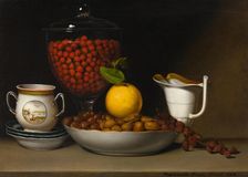 Still Life - Strawberries, Nuts, &c., 1822. Creator: Raphaelle Peale