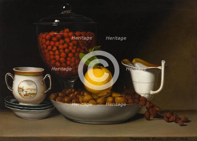 Still Life - Strawberries, Nuts, &c., 1822. Creator: Raphaelle Peale.