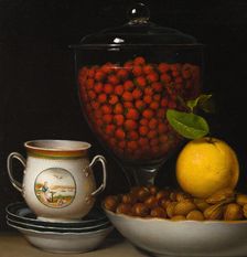 Still Life - Strawberries, Nuts, &c., 1822. Creator: Raphaelle Peale