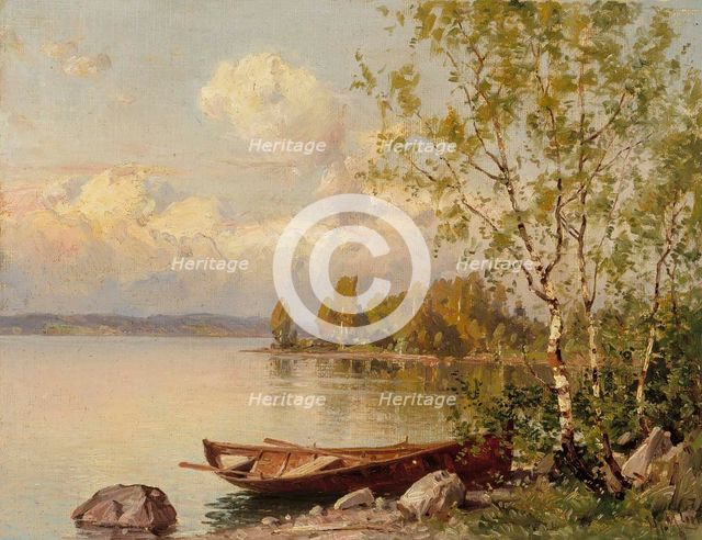 Still Summer Evening, a View from Häme, 1860-1905. Creator: Hjalmar Munsterhjelm.