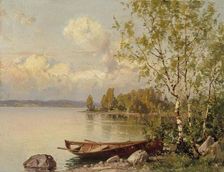 Still Summer Evening, a View from Häme, 1860-1905. Creator: Hjalmar Munsterhjelm