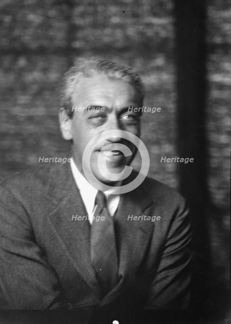 Stiller, Mauritz, Mr., portrait photograph, 1927 Creator: Arnold Genthe.