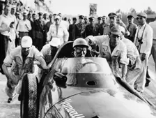 Stirling Moss in a Vanwall, Italian Grand Prix, Monza, 1957