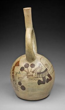 Stirrup Vessel Depicting a Supernatural Being within a Shell, 100 B.C./A.D. 500. Creator: Unknown