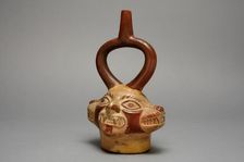 Stirrup Vessel in the Form of Multi-Headed Feline Being, A.D. 250/500. Creator: Unknown
