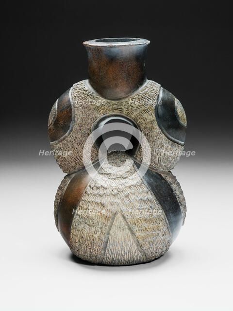 Stirrup Vessel with Textured Surface, c. 800 B.C. Creator: Unknown.