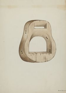 Stirrup, c. 1937. Creator: Edith Towner
