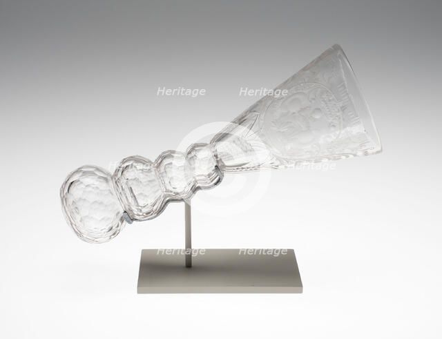 Stirrup Glass (Sturzglas), Bohemia, c. 1720. Creator: Unknown.
