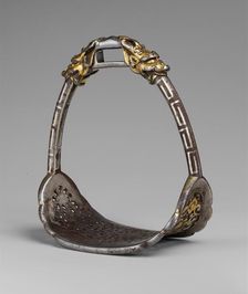 Stirrup, Mongolian or Tibetan, 16th-17th century. Creator: Unknown
