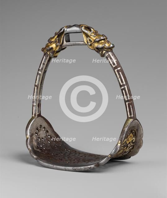 Stirrup, Mongolian or Tibetan, 16th-17th century. Creator: Unknown.