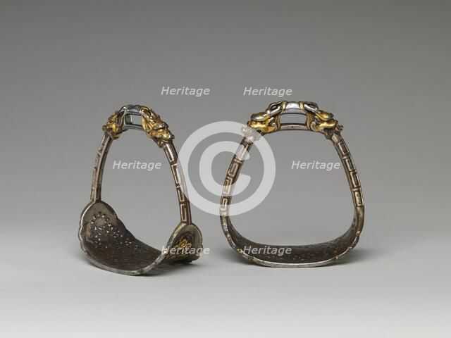Stirrup, Mongolian or Tibetan, 16th-17th century. Creator: Unknown.