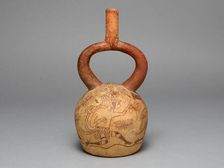 Stirrup Spout Vessel Depicting Runners, 100 B.C./A.D. 500. Creator: Unknown