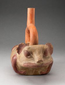 Stirrup Spout Vessel in Form of a Feline, 100 B.C./A.D. 500. Creator: Unknown