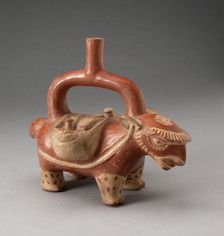 Stirrup Spout Vessel in Form of a Pack Llama, 100 B.C./A.D. 500. Creator: Unknown