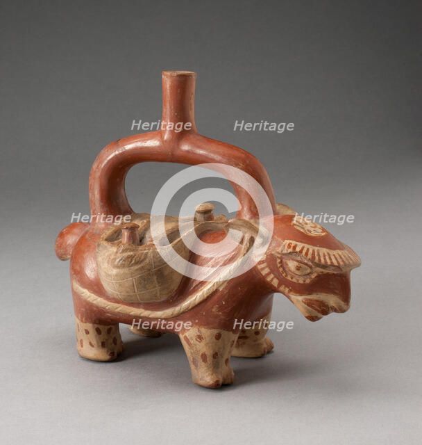 Stirrup Spout Vessel in Form of a Pack Llama, 100 B.C./A.D. 500. Creator: Unknown.