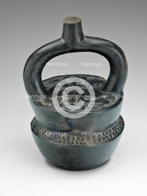 Stirrup Spout Vessel in Form of Stacked Bowls of Food, 100 B.C./A.D. 500. Creator: Unknown.
