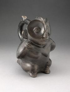 Stirrup Spout Vessel in the Form of a Anthropomorphic Owl, 100 B.C./A.D. 500. Creator: Unknown