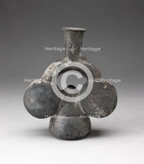 Stirrup Spout Vessel in the Form of Two Drums, A.D. 1200/1450. Creator: Unknown.